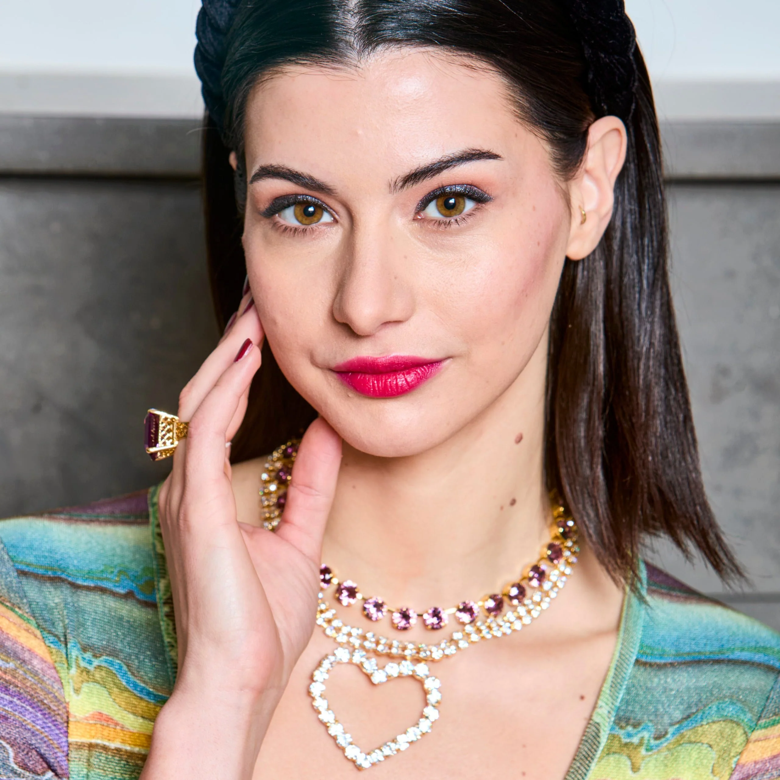 Lulu Diamond Heart Necklace - Image 2