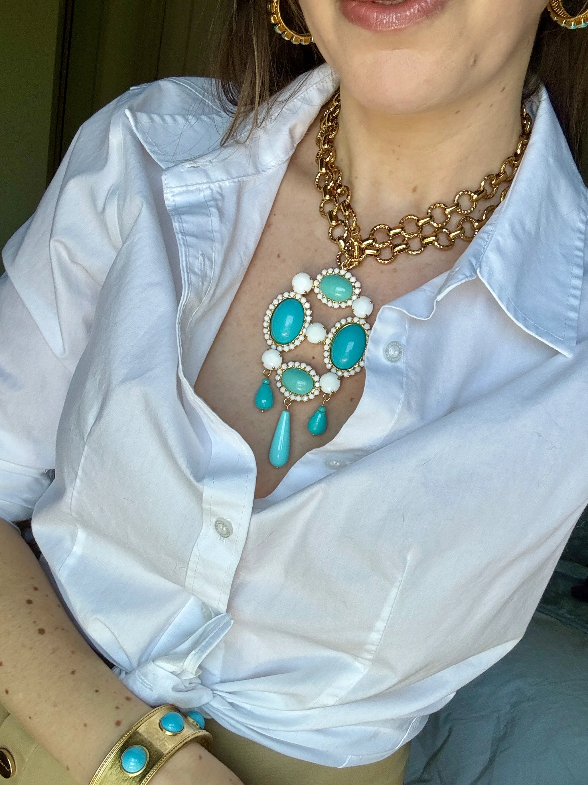 Gloria Turquoise Pendant Necklace - Image 3