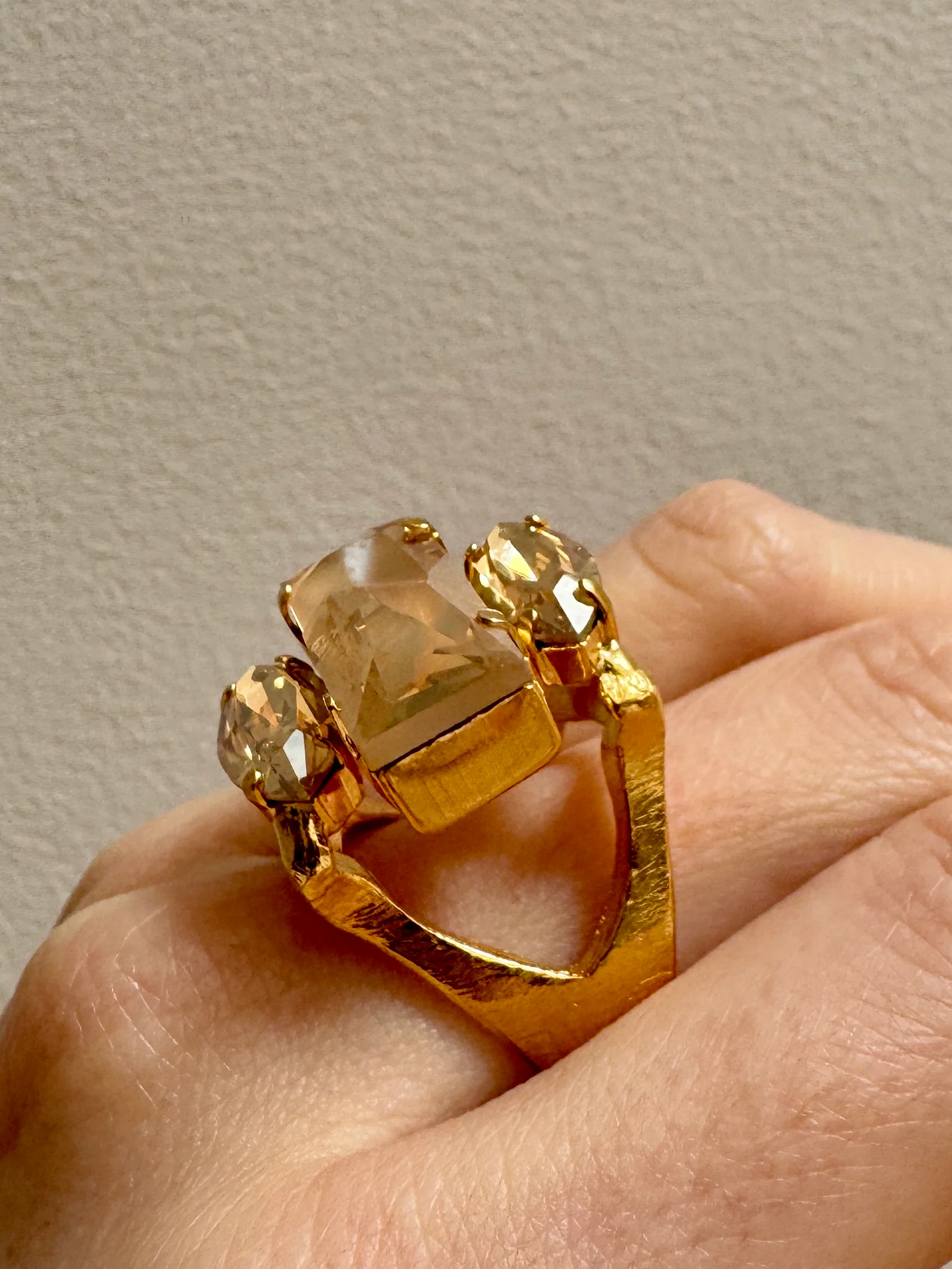 Jean Paul Gaultier x Swarovski Crystal Ring Volcano or Champagne - Image 4