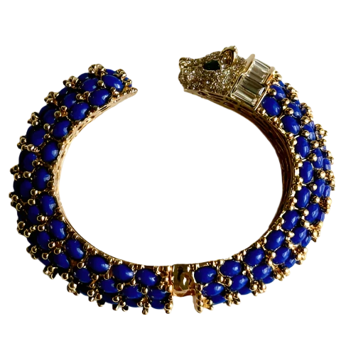 Niiki Paris Navy Blue Panther Bracelet