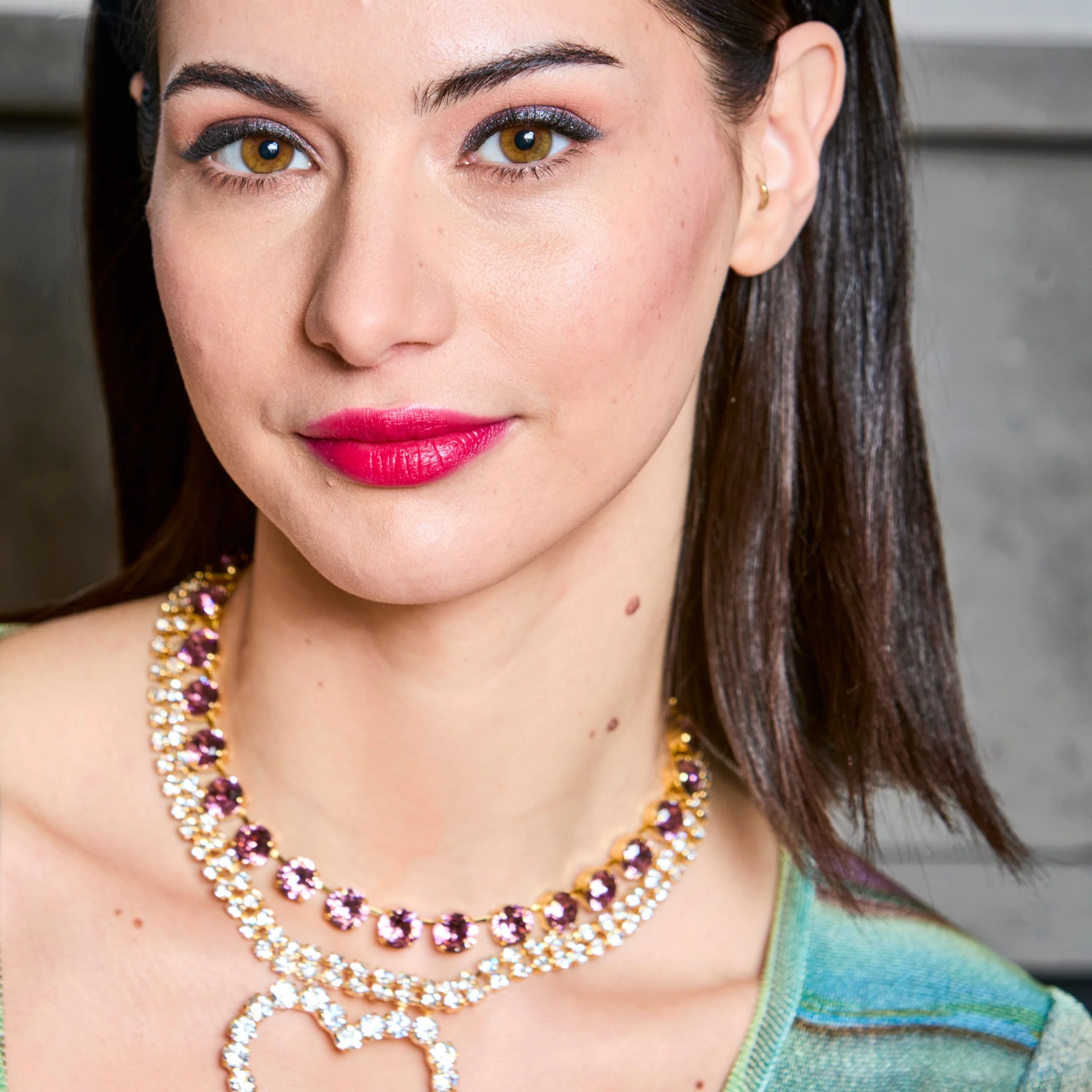 Daphne Lavender Crystal Riviera Necklace - Image 2