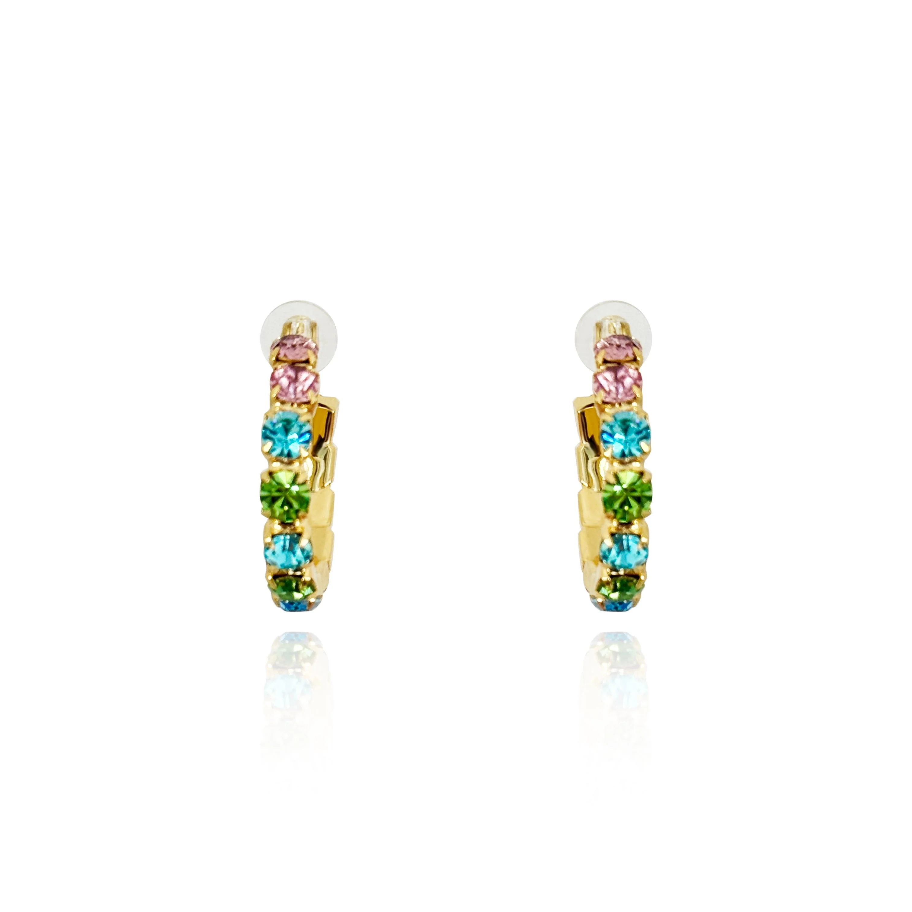 Daphne Multi Crystal Hoops - Image 5