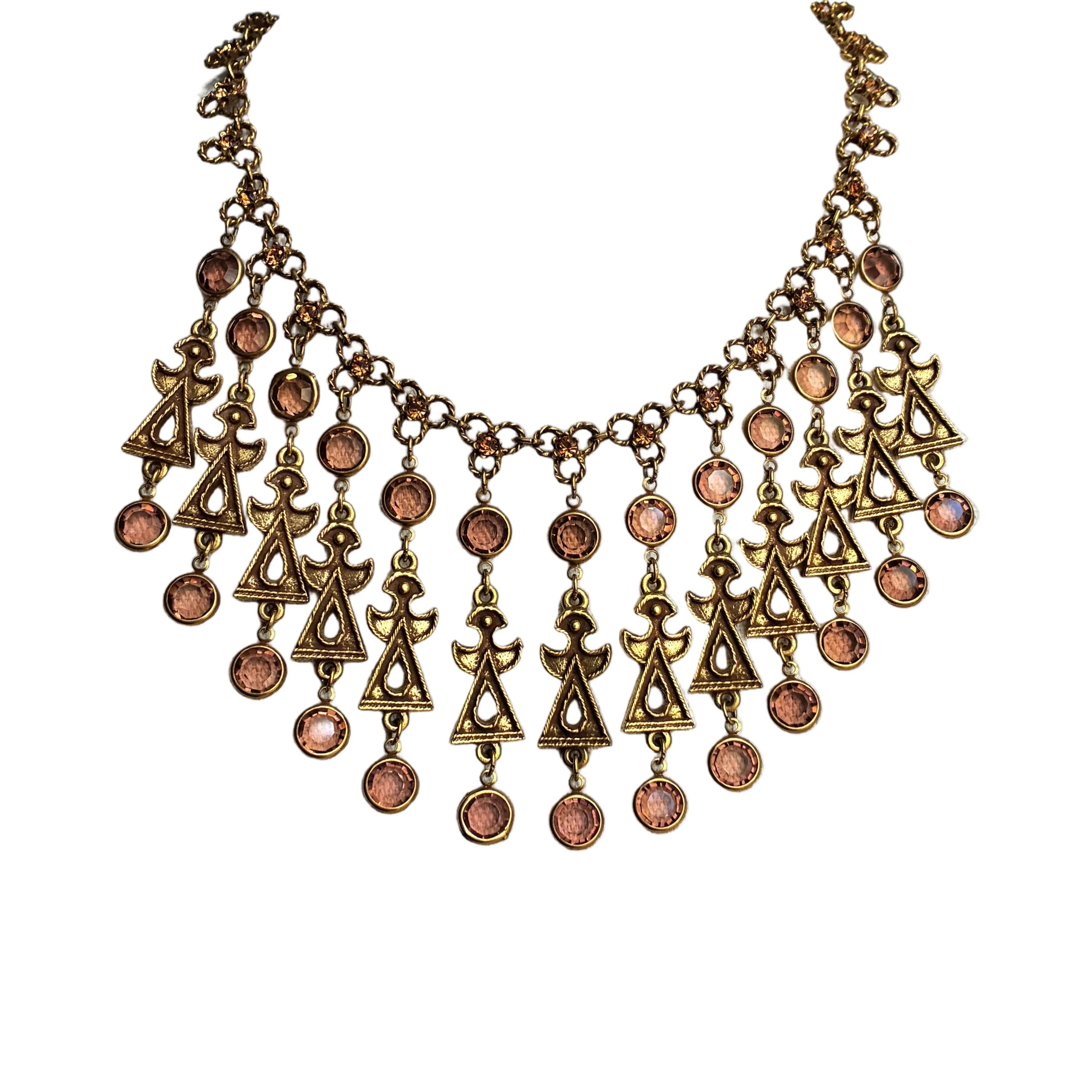 Vintage Egyptian Revival Bib Necklace