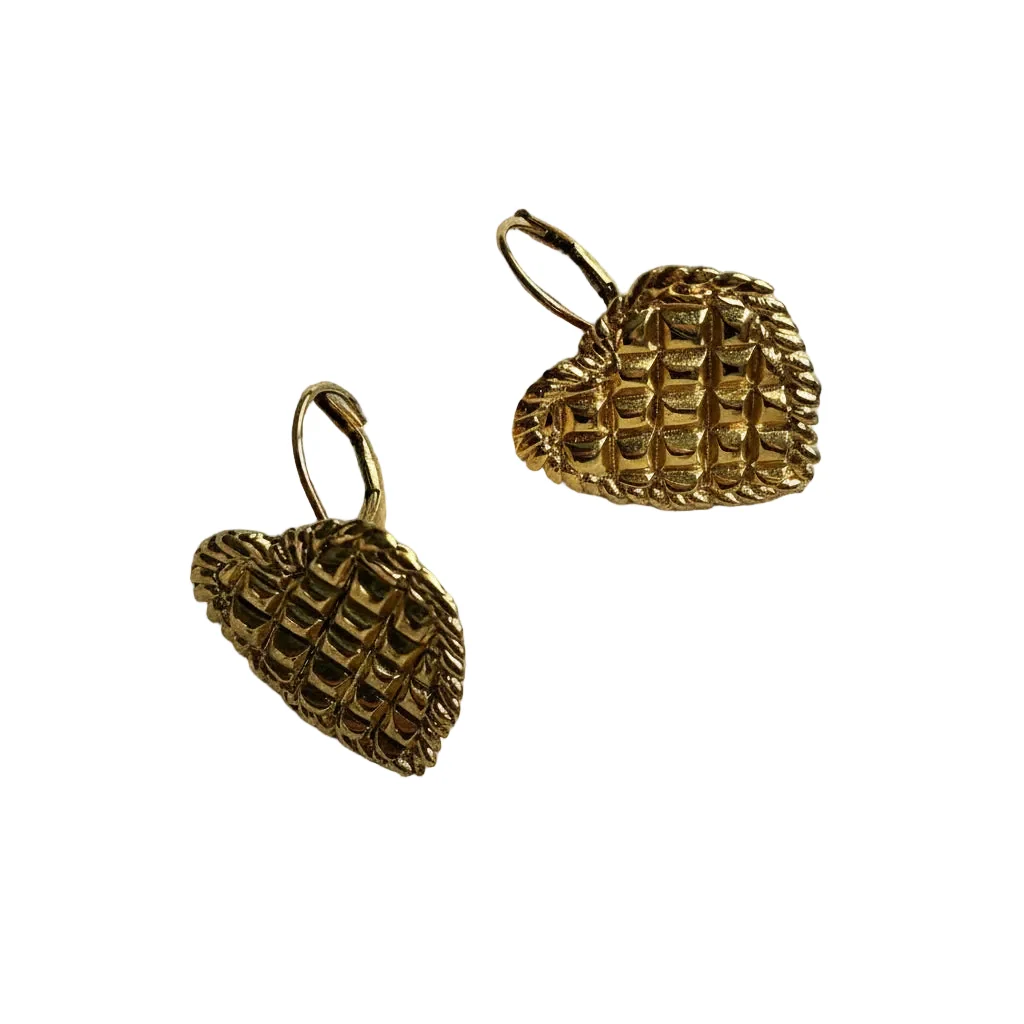 Vintage Jacky de G Paris Heart Drop Earrings - Image 3