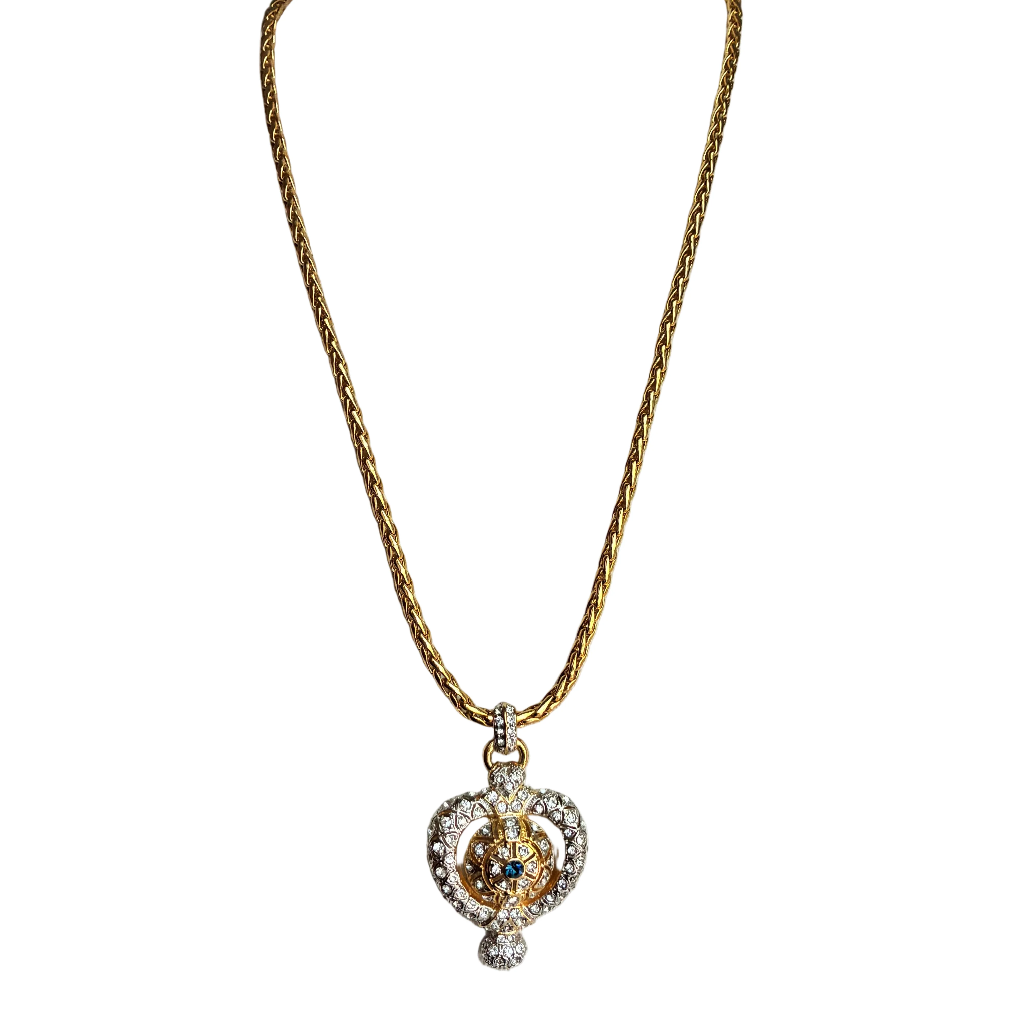 Vintage Mogul Crystal Pendant Necklace [SOLD]