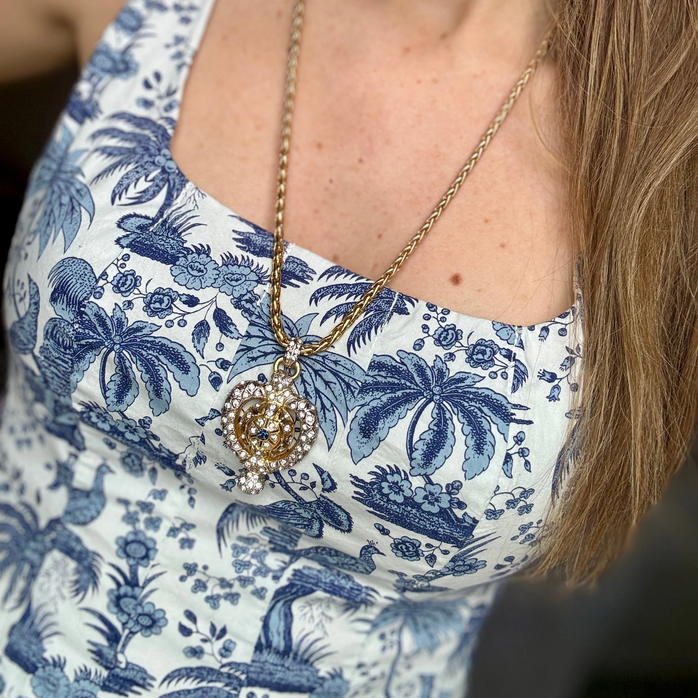 Vintage Mogul Crystal Pendant Necklace [SOLD] - Image 2