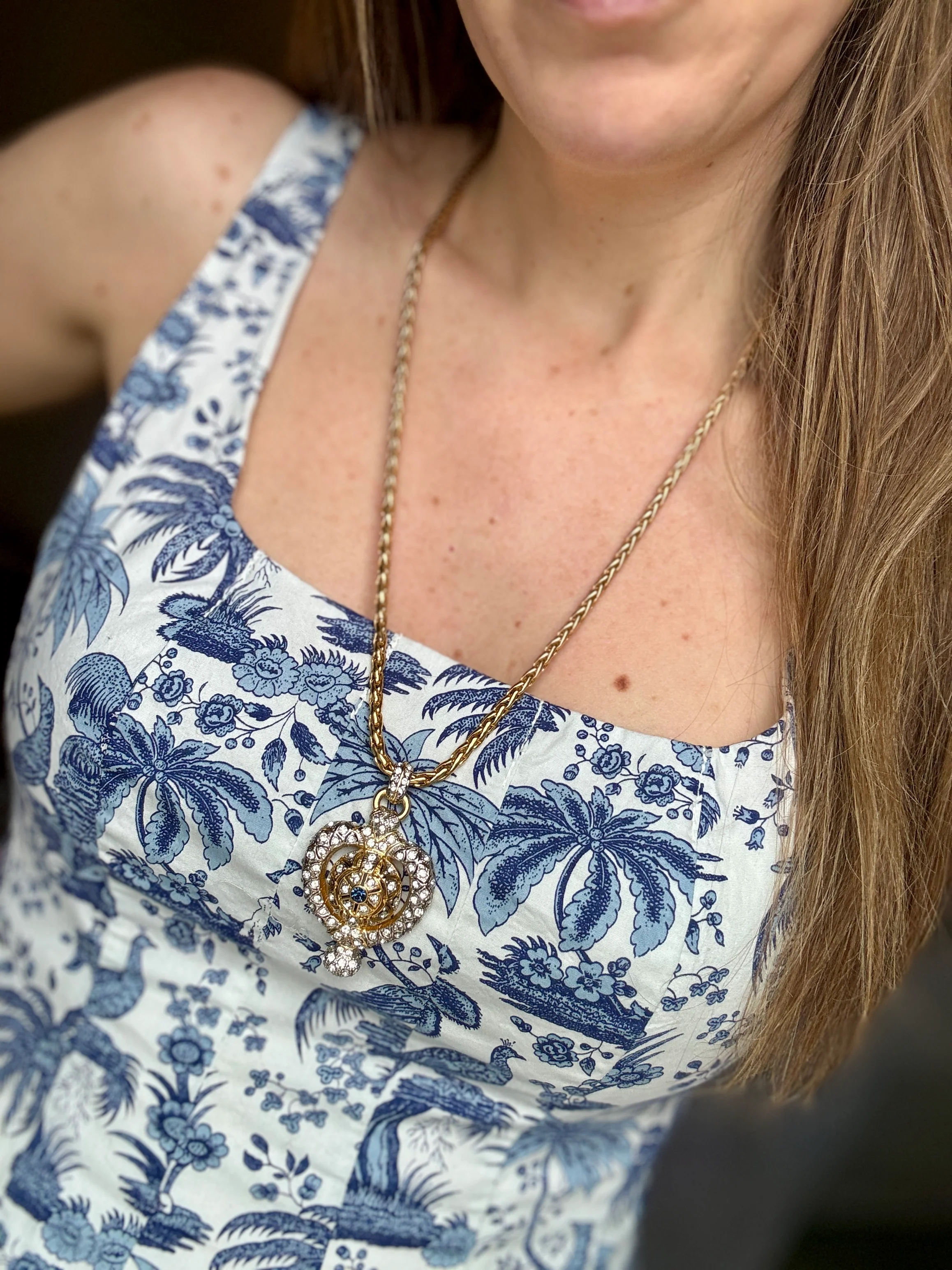 Vintage Mogul Crystal Pendant Necklace [SOLD] - Image 3