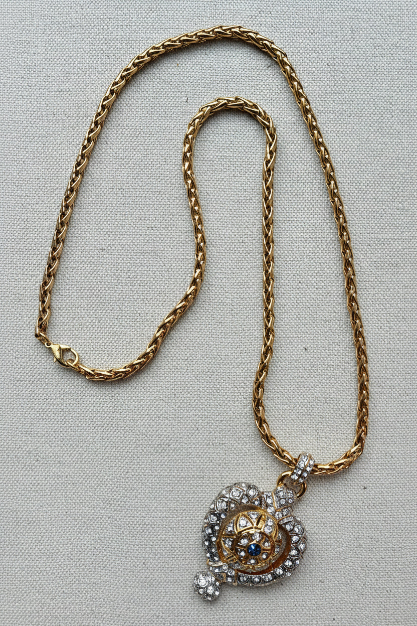 Vintage Mogul Crystal Pendant Necklace [SOLD] - Image 4