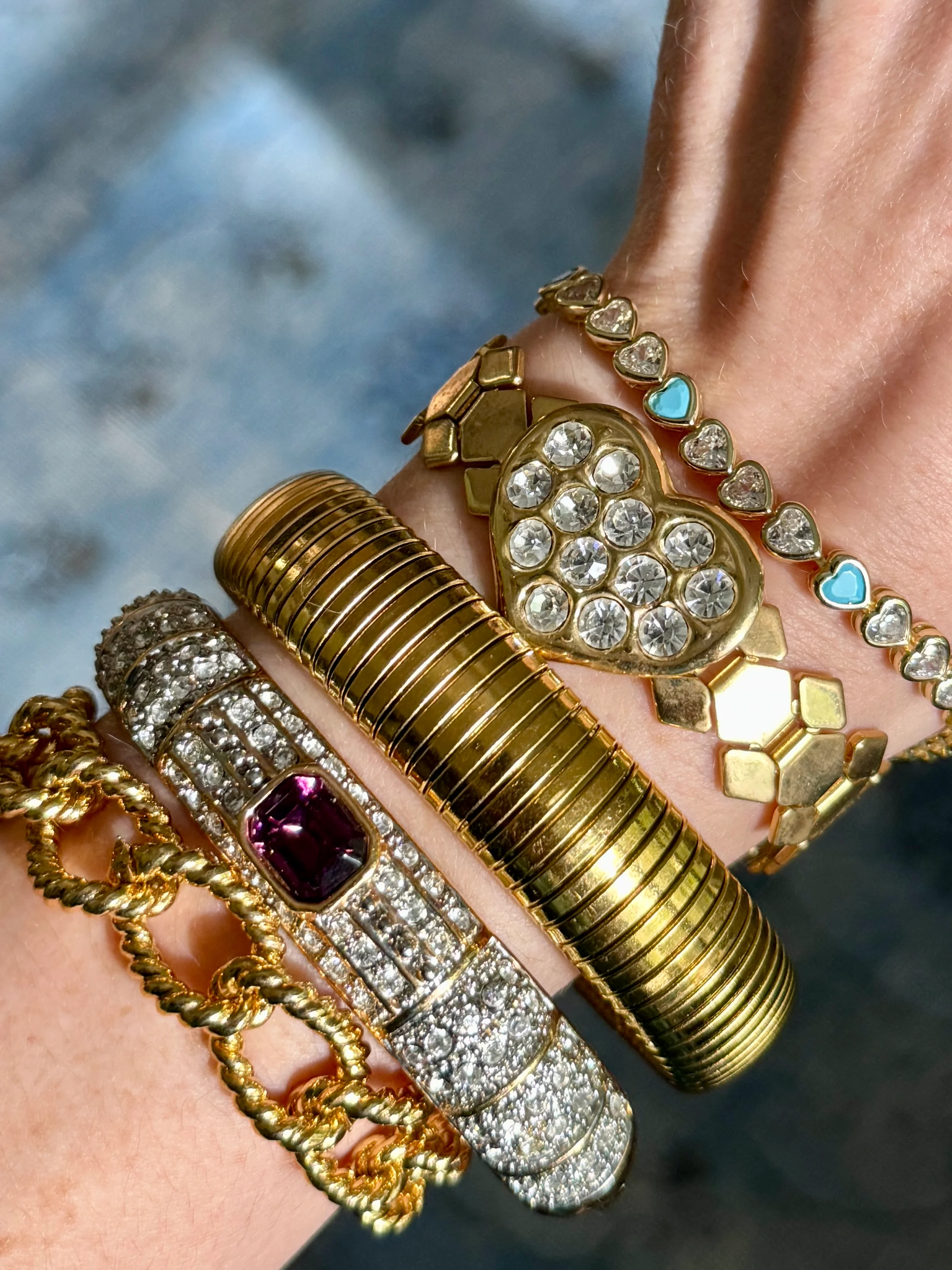 Vintage Mogul Purple Jewel Pave Bracelet - Image 3