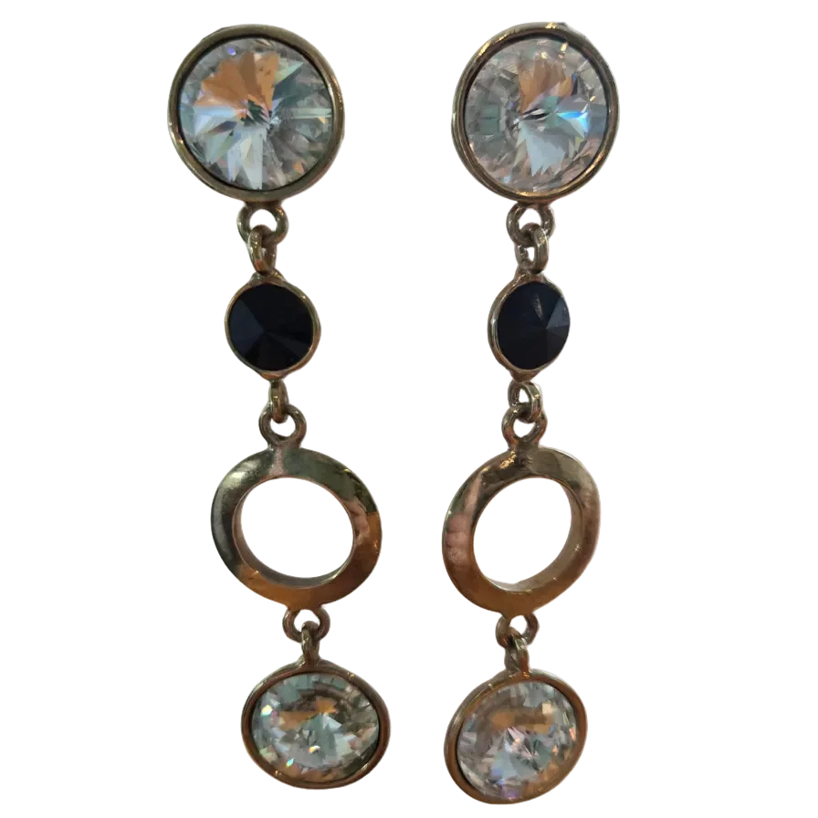 Vintage Inverted Crystal Earrings