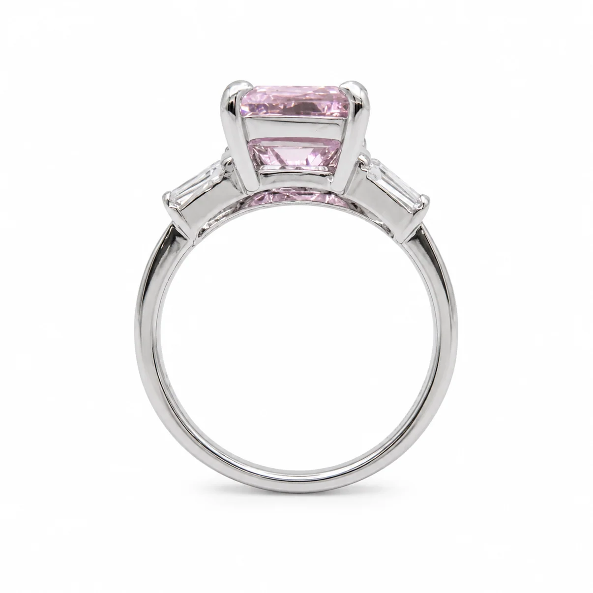Vintage Pink Crystal Ring Size 7.75 - Image 2