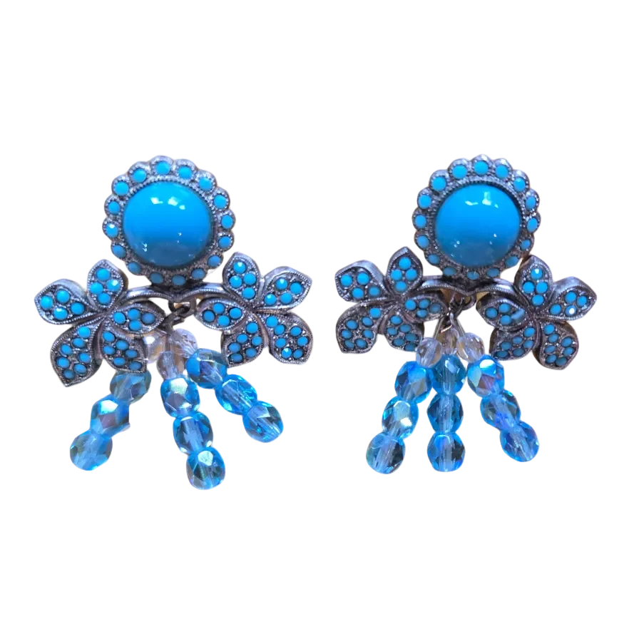 1960s Italian Turquoise Earrings
